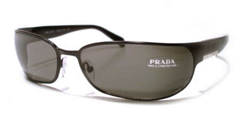 prada men's sunglasses model spr53f black silver|Slate Gray Lenses Sunglasses With Iconic Metal .